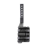 The EveryAmp SnapPlate+ Base for Tesla Model Y (2026+) is a black metal replacement bracket with a vertical arm featuring five holes and a horizontal section with three rectangular fastened components.