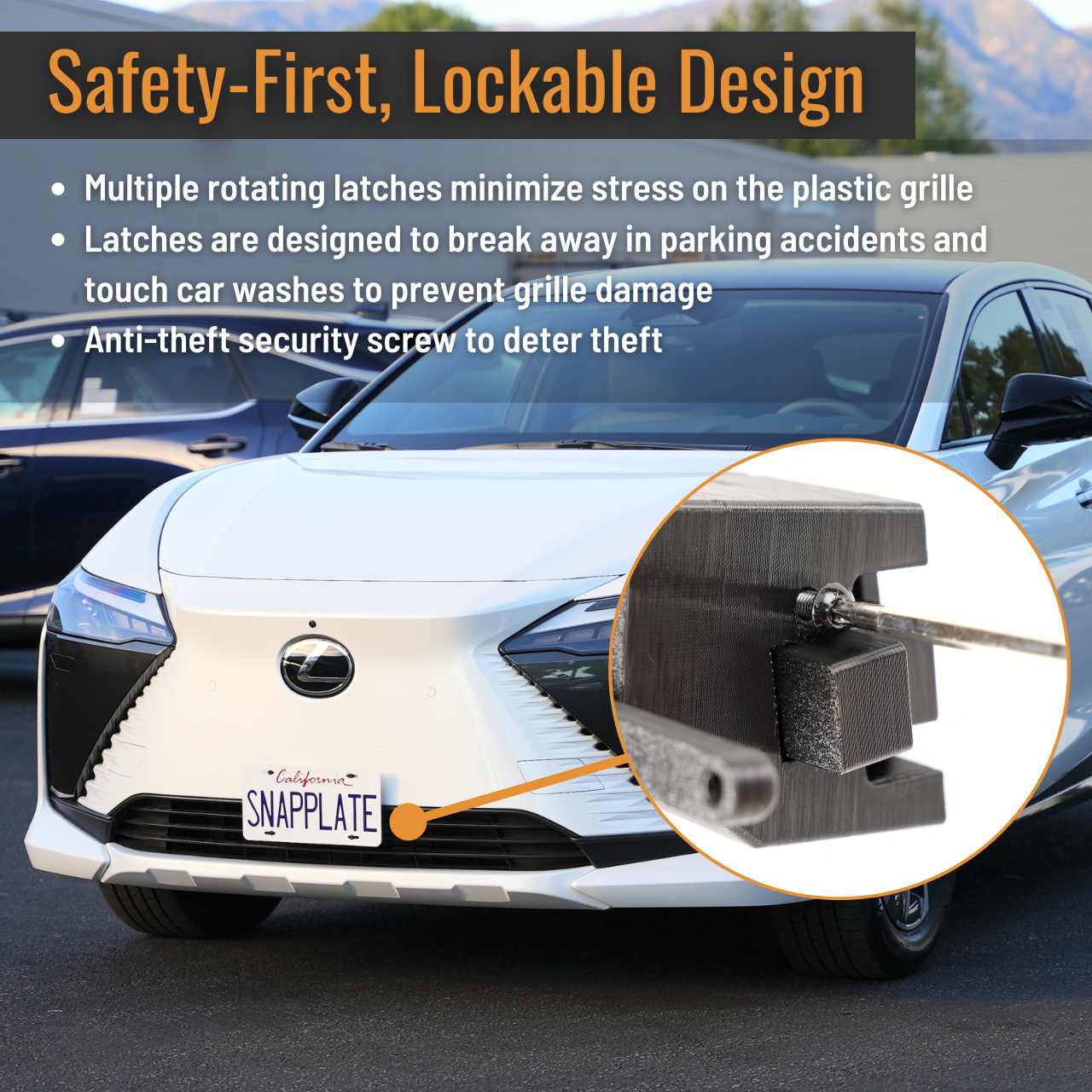 Lexus RZ Front License Plate Bracket (SnapPlate) – EveryAmp