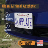 SnapPlate for Tesla Model Y has a clean minimal aesthetic that installs without adhesives, screws, or drills