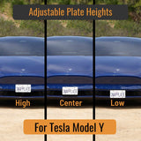 SnapPlate for Tesla Model Y has three plate height options