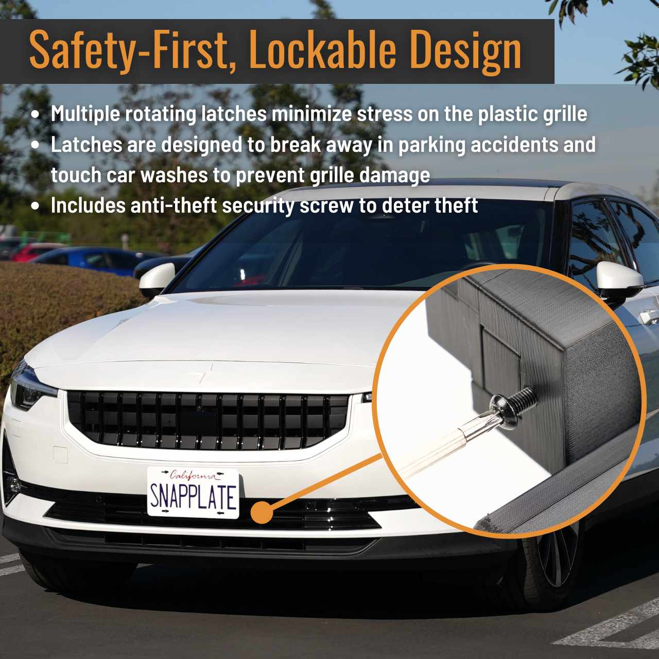 Polestar 2 SnapPlate No-Drill Front License Plate Holder – EveryAmp