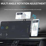 The Tesery Official Store’s Center Screen Magnetic Phone Holder for Model 3/Y/S/X/Cybertruck displays smartphones horizontally or vertically for maps and info, featuring MULTI ANGLE ROTATION ADJUSTMENT.