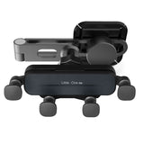The Tesery Official Store Center Screen Magnetic Phone Holder for Model 3/Y/S/X/Cybertruck features adjustable grips—an ideal Tesla phone mount in sleek black and silver.