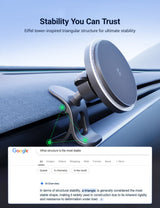 The Tesery Official Store’s Flexible Phone Holder for Model 3 Highland & Model Y Juniper features a triangular base for stability, supported by Google results that recognize triangles as strong structural shapes.