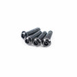 Four Black Nickel Stainless Steel M5-0.8x20mm T25 Torx Security Screws