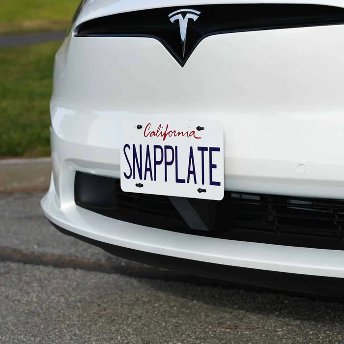 SnapPlate for Tesla Model X has a clean minimal aesthetic