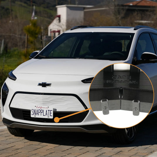 snapplate for chevy bolt euv has grille adjustment screws