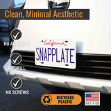 SnapPlate for Lexus RZ has a clean, minimal design and installs without adhesives, screws, or drills